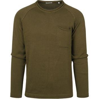 Sweat-shirt Knowledge Cotton Apparel Sweater Vert Olive