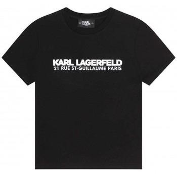 T-shirt enfant Karl Lagerfeld Tee shirt junior noir Z25393/09B - 12 AN...