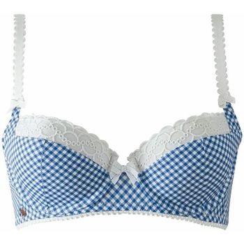 Rembourrés Brigitte Bardot Soutien-gorge coques bleu Badinage