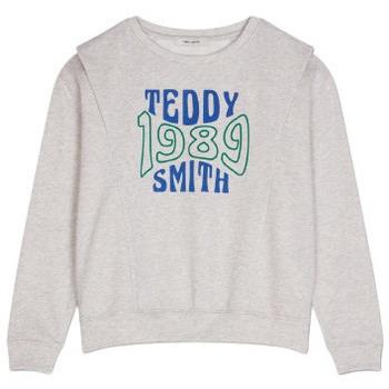 Sweat-shirt enfant Teddy Smith SWEATSHIRT S-PAMY JUNIOR - WHITE MELANG...
