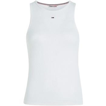 T-shirt Tommy Jeans Debardeur moulant Ref 59356 YBR Blanc