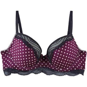 Rembourrés Pomm'poire Soutien-gorge ampliforme coque moulée bordeaux/g...