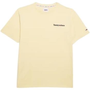 T-shirt Tommy Jeans T Shirt Homme Ref 59701 Jaune