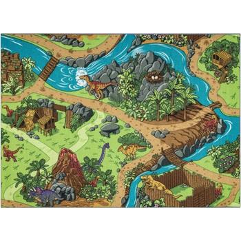 Tapis Rugsx TAPIS REBEL ROADS Dino World 29 Dinosaures, 95x133 cm