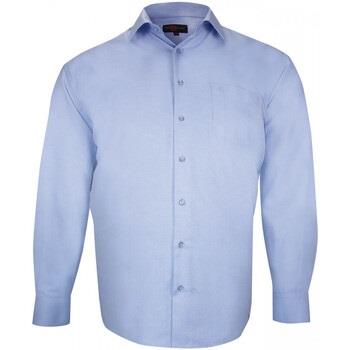 Chemise Doublissimo chemise forte taille tissus chevron spinadi bleu