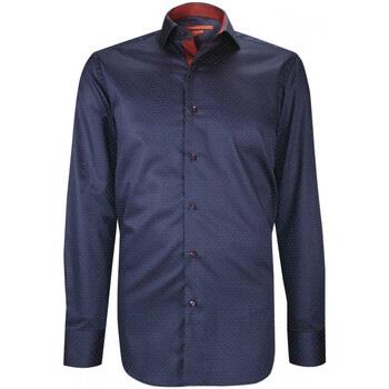 Chemise Andrew Mc Allister chemise cintree tissu a motifs party bleu