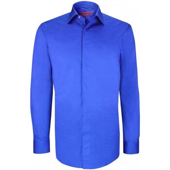 Chemise Andrew Mc Allister chemise gorge cachee mode ryan bleu