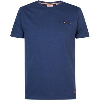 T-shirt Petrol Industries T-Shirt Bleu Foncé Impression