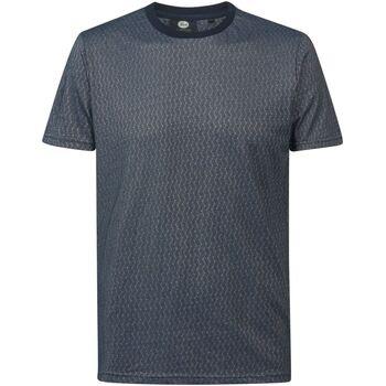 T-shirt Petrol Industries T-Shirt Bleu Foncé Zigzag
