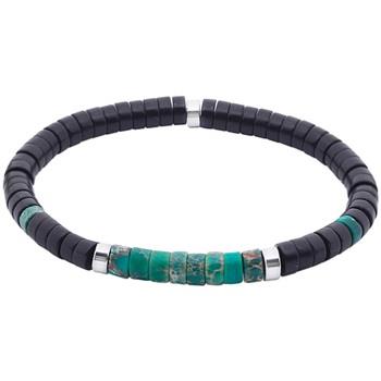 Bracelets Sixtystones Bracelet Perles Heishi Agate Noire -Medium-18cm