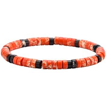Bracelets Sixtystones Bracelet Perles Heishi Jaspe Orange -Large-20cm