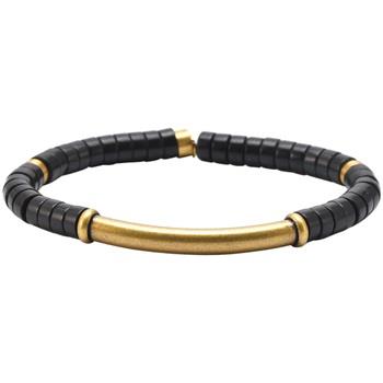 Bracelets Sixtystones Bracelet Heishi Agate Noire-Large-20cm