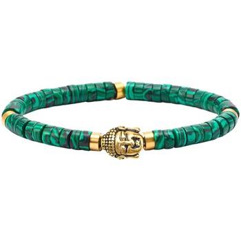 Bracelets Sixtystones Bracelet Heishi Malachite Bouddha-Large-20cm