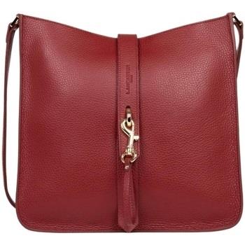 Sac Bandouliere LANCASTER Sac porte travers cuir Ref 50194 Carmin