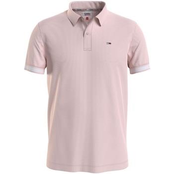 T-shirt Tommy Jeans Polo manches courtes Homme Ref 59571 Rose