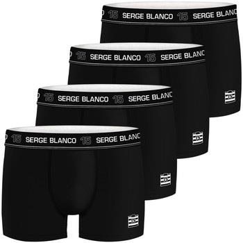 Boxers Serge Blanco Lot de 4 Boxers coton homme uni