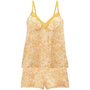 Pyjamas / Chemises de nuit Pomm'poire Top-short jaune Pamoison