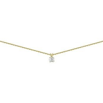 Collier Brillaxis Collier solitaire diamant 4 griffes or 0.20 ct