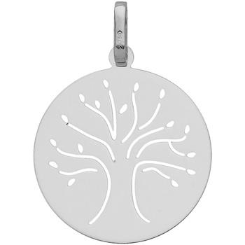 Pendentifs Brillaxis Médaille arbre de vie or blanc 18 carats