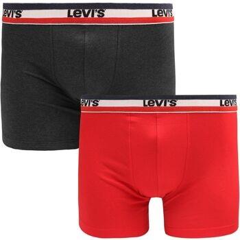 Caleçons Levis Boxer-shorts Brief Lot de 2 Rouge Gris