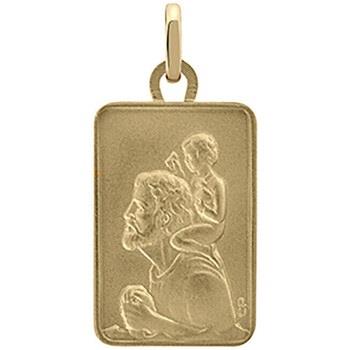 Pendentifs Brillaxis Médaille Saint Christophe or jaune 18 carats