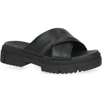 Chaussons Caprice black softnap casual open slippers