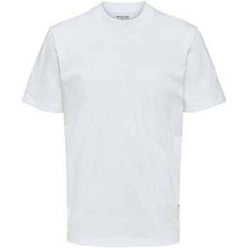 T-shirt Selected 16077385 RELAXCOLMAN-BRIGHT WHITE
