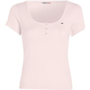 T-shirt Tommy Jeans T shirt femme Ref 60241 Rose