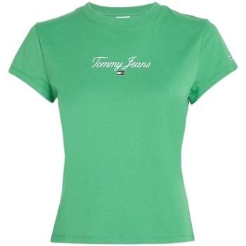 T-shirt Tommy Jeans T shirt femme Ref 60244 Vert