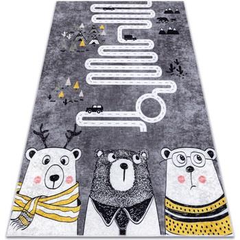 Tapis Rugsx Tapis lavable JUNIOR 52107.801 Ours, animaux, rues 80x150 ...