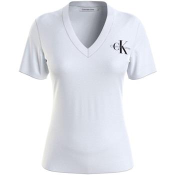 T-shirt Calvin Klein Jeans T shirt femme Ref 60229 YAF Blanc