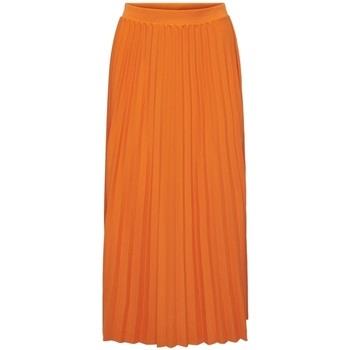 Jupes Only Melisa Plisse Skirt - Orange Peel