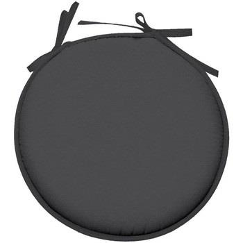 Galettes de chaise Stof Galette de chaise anthracite ronde en polyeste...