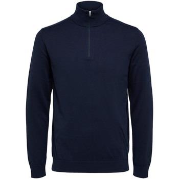 Sweat-shirt Selected Berg Half Zip Cardigan Navy