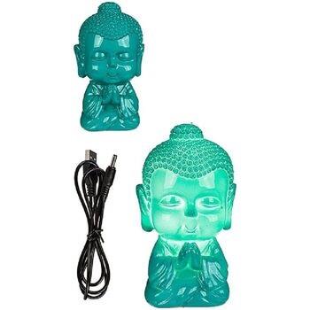 Lampes à poser Out Of The Blue Lampe 8 LED USB bouddha Bleu 13 cm