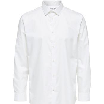 Chemise Selected Regethan Classic Overhemd Wit