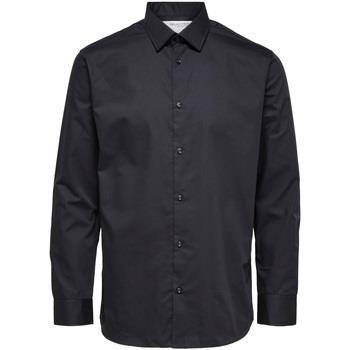 Chemise Selected Regethan Classic Overhemd Zwart