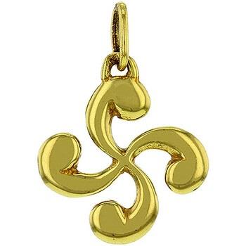 Pendentifs Bijoux Basques Pendentif croix basque or jaune 18 carats 8m...