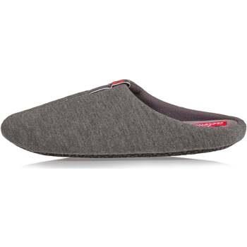 Chaussons Isotoner Chaussons mules Homme Gris chiné