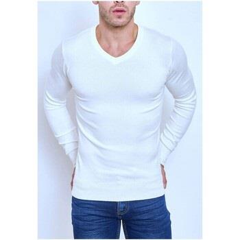 Pull Kebello Pull manches longues col V Blanc H