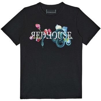 T-shirt Redhouse Tshirt noir- RH TS 104