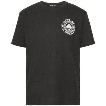 T-shirt Replay T-Shirt Regular Fit Rockers Noir