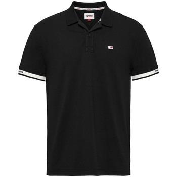 T-shirt Tommy Jeans Polo manches courtes homme Ref 60984 BDS Noir