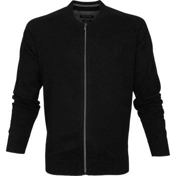 Sweat-shirt Casa Moda Cardigan Zip Noir