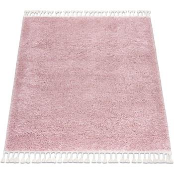 Tapis Rugsx Tapis BERBER carré 9000 rose Franges berbère 120x120 cm