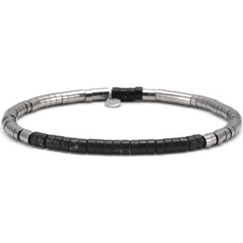 Bracelets Sixtystones Bracelet Acier Perles Heishi 4mm Jaspe -Large-20...