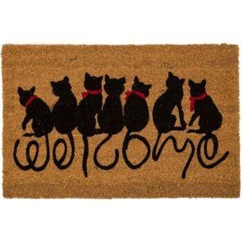 Tapis Unimasa Paillasson welcome chats 60 cm