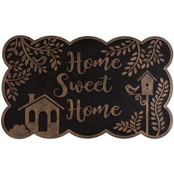 Tapis Unimasa Paillasson home sweet home en Gomme noir et cuivre - 75 ...