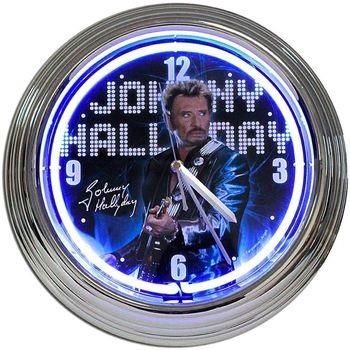 Horloges Sud Trading Horloge bleue néon johnny hallyday