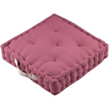 Coussins Stof Epais coussin de sol en coton uni rose